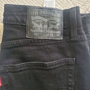 Levi's Men's Black Jeans 512 W 32 L 29